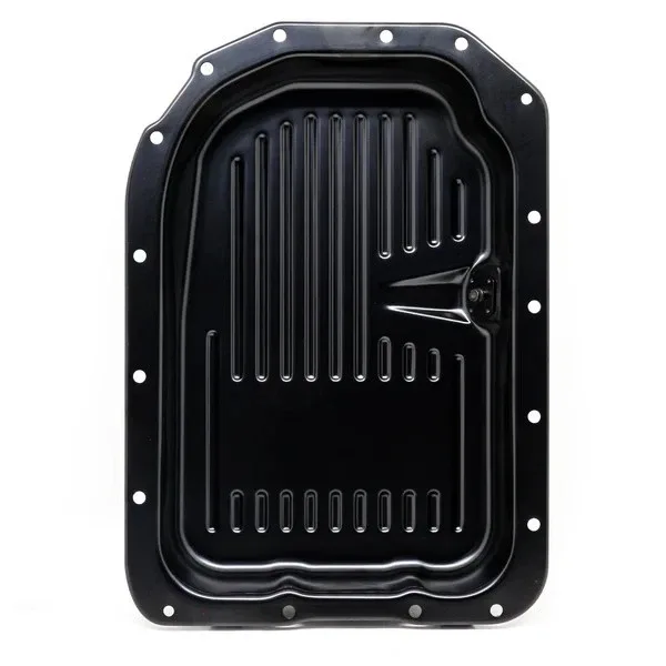Black Steel Transmission Oil Pan for 90 96 Chevy GM 4L80E 4L85E Drain Plug image 4