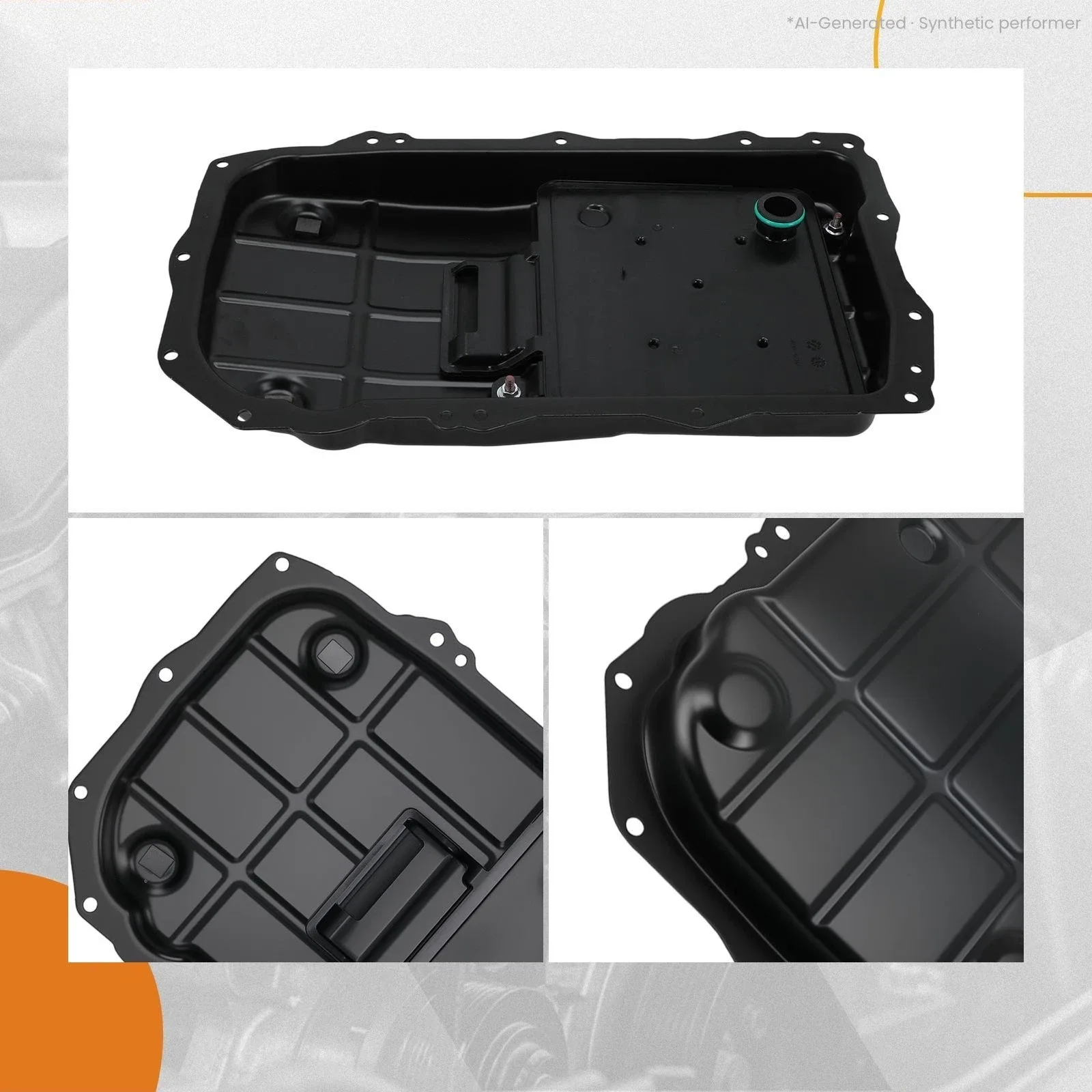 2018-2024 Jeep Wrangler JL / 2022 Jeep Grand Wagoneer WS Steel Transmission Oil Pan FXWHKM image 4