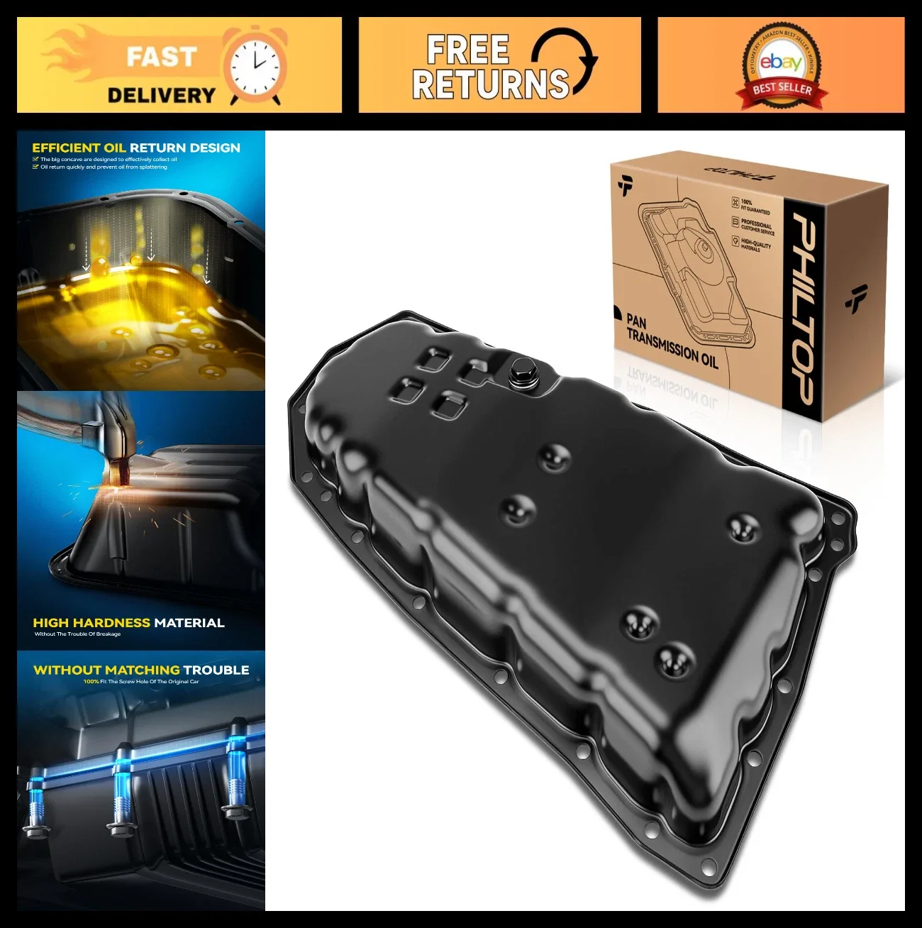 Transmission Oil Pan Compatible with Altima Rogue Rogue Sport - Durable Replacem