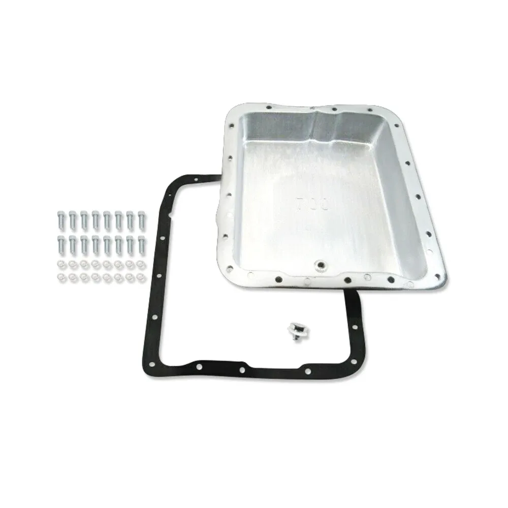 GM Turbo 700R4 & 4L60 Black Finned Aluminum Transmission Oil Pan - R26781 image 2