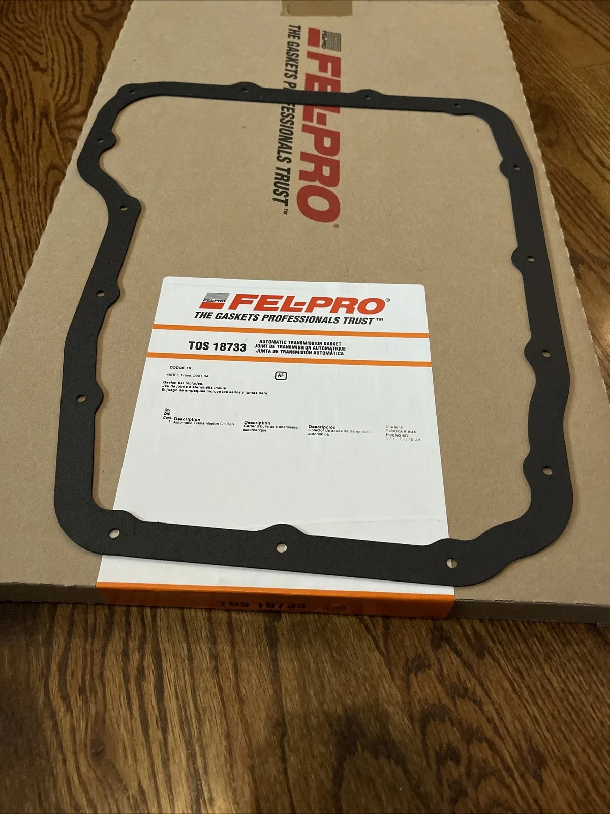 TOS 18733 Fel-Pro Automatic Transmission Oil Pan Gasket Set Felpro TOS18733 image 4