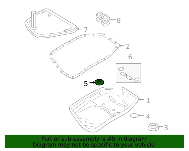 2004-2011 Audi S6 Q7 A8 Quattro S8 Transmission Oil Pan Magnet 09E-321-367 image 2
