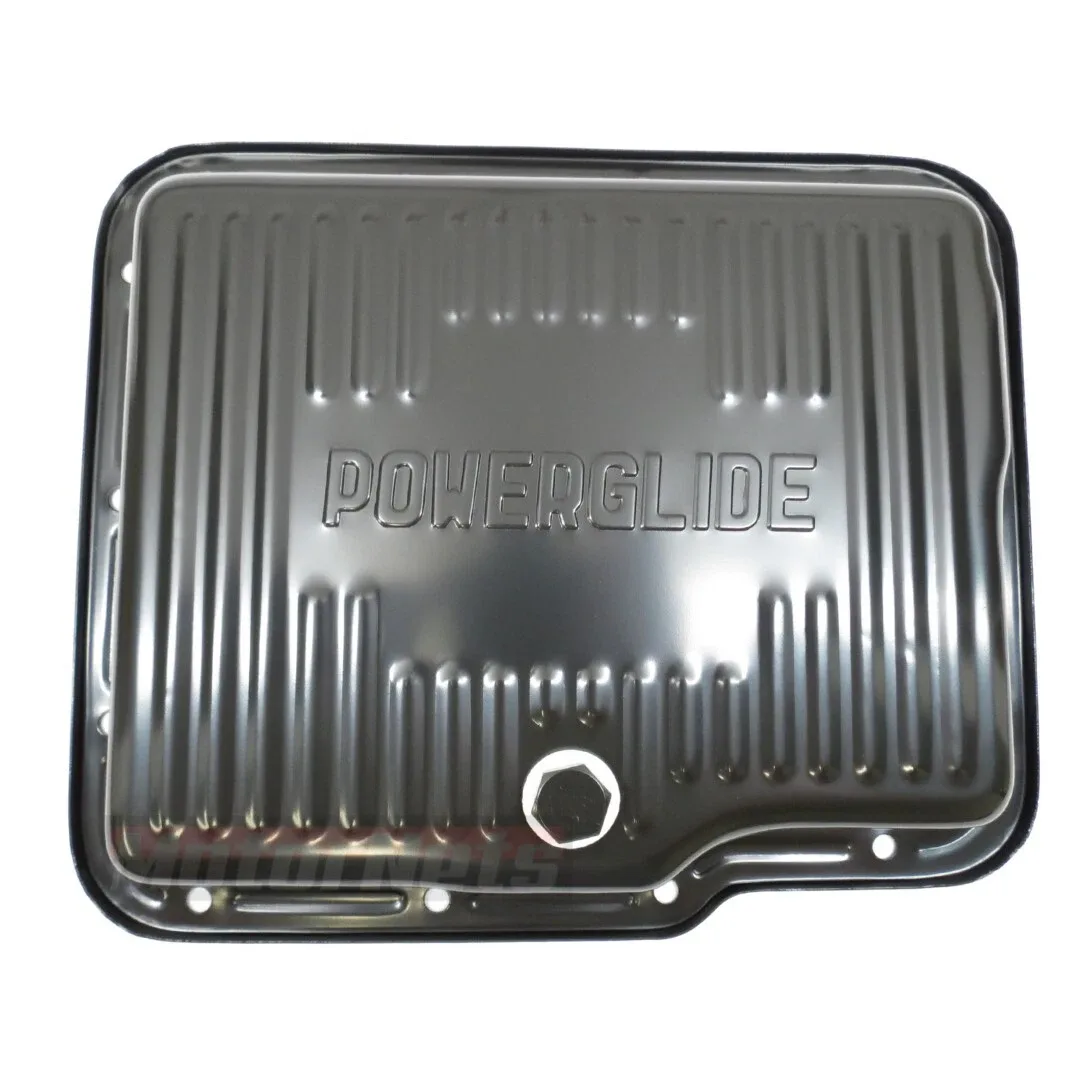 Black Ribbed Stock Transmission Oil Pan for GM GMC Chevrolet Powerglide Trans