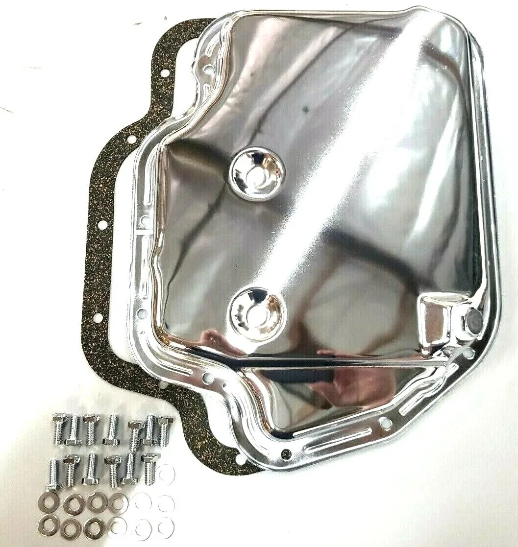 Turbo 400 (TH400) Chevy Chrome Transmission Oil Pan Kit - Hot Rod Parts Supply 7493-1KIT