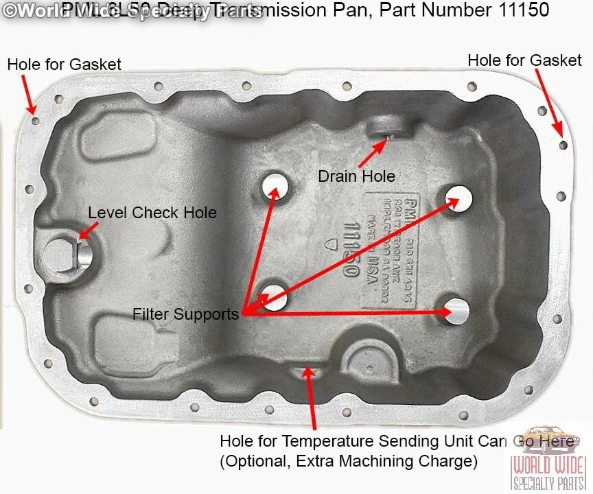 GM 6L50 Deep Transmission Pan — PML 11150-AC Cast Aluminum image 4