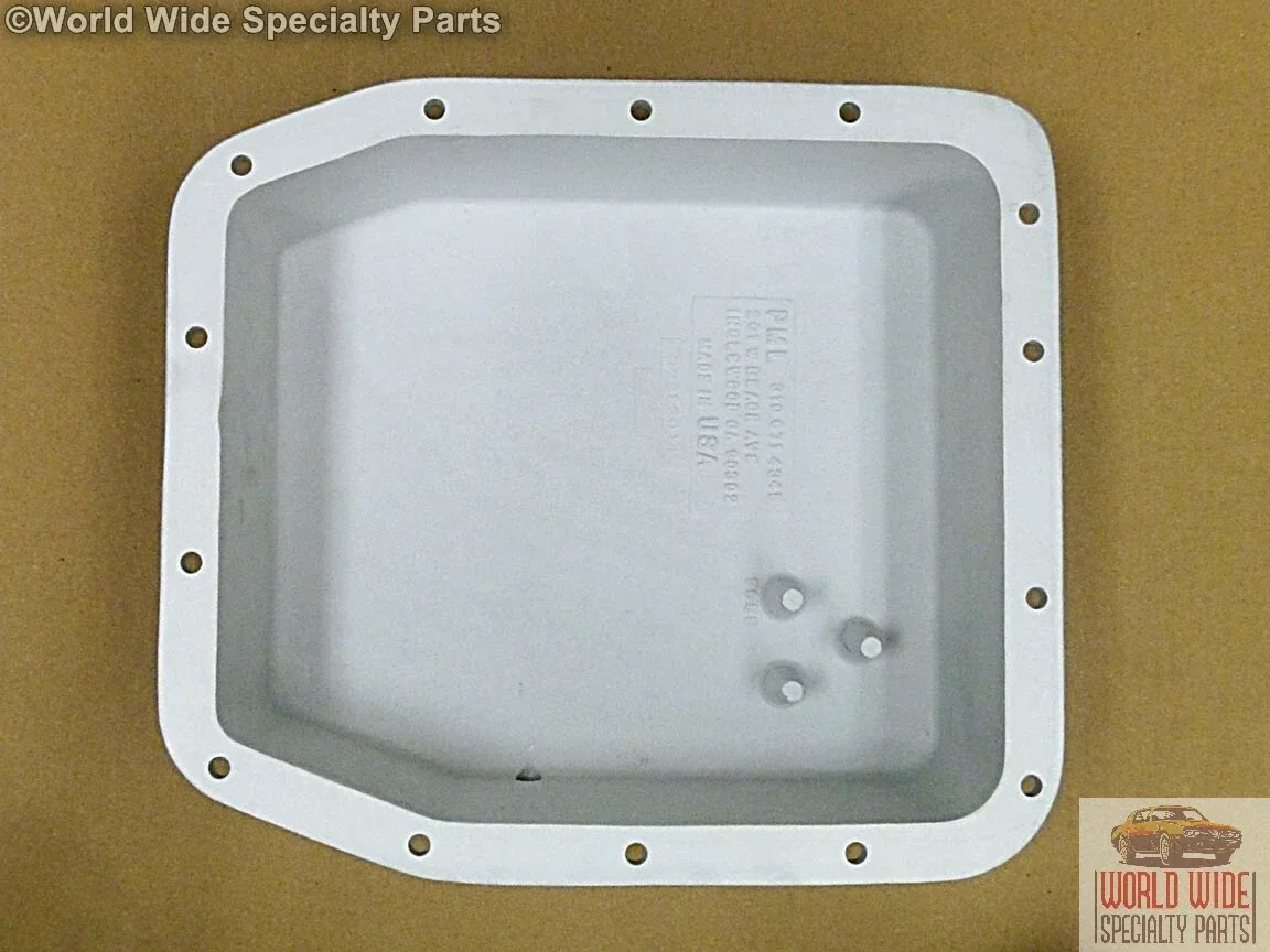 Ford AOD HD Deep Transmission Pan, 2.5 Qts Extra Capacity, Black Powder Coat image 2