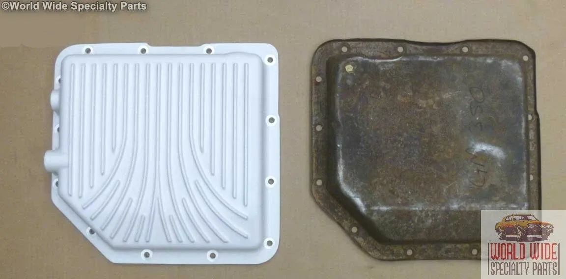 GM Turbo 350, TH350 Heavy Duty Transmission Pan, Stock Capacity, Cast Aluminum image 2