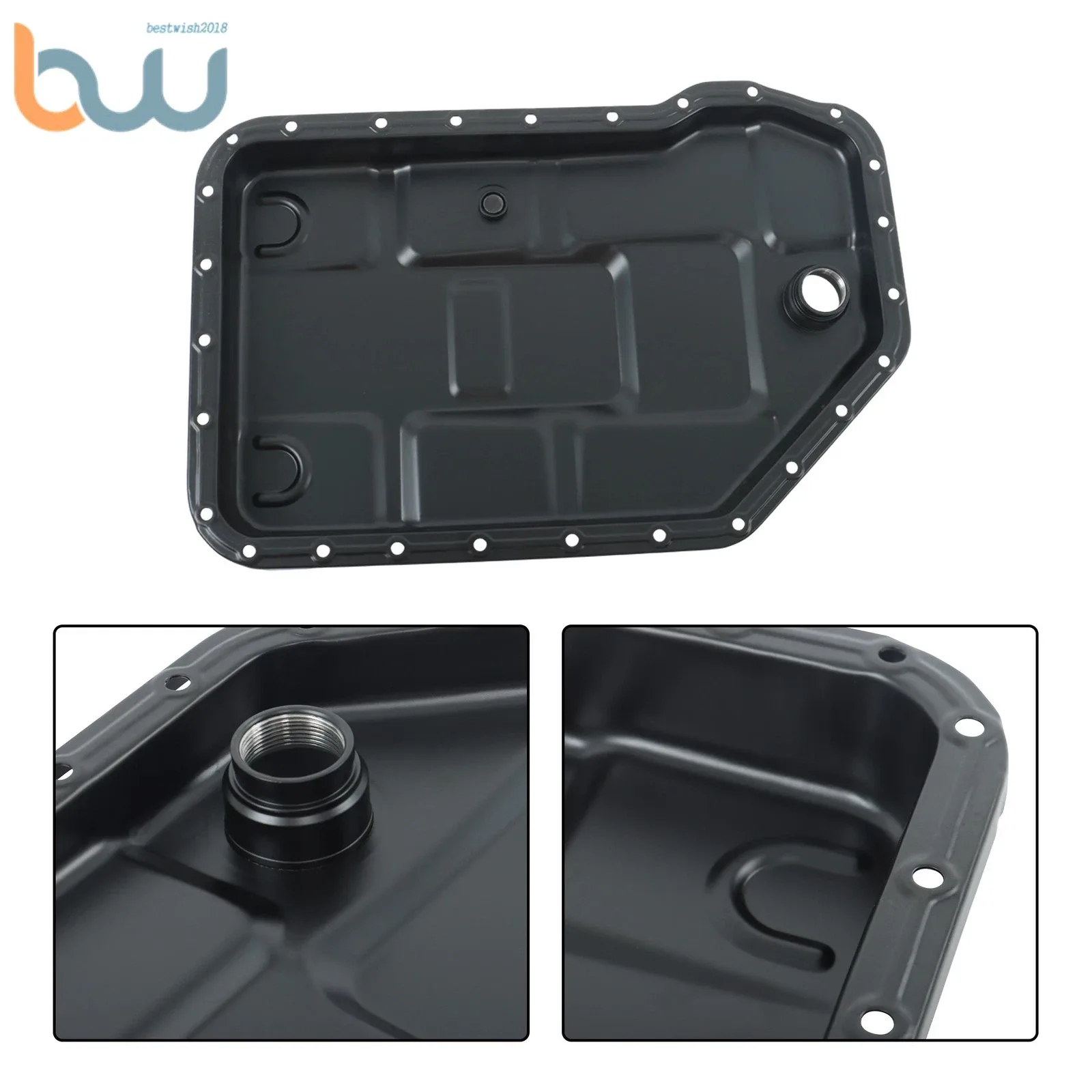 Transmission Oil Pan w/ Drain Plug & Gasket For Audi A4 A8 Quattro Allroad 96-05 image 4