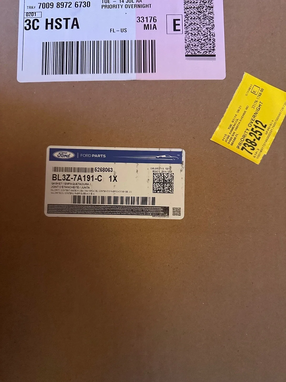 Ford Transmission Oil Pan Gasket BL3Z-7A191-C OEM image 2