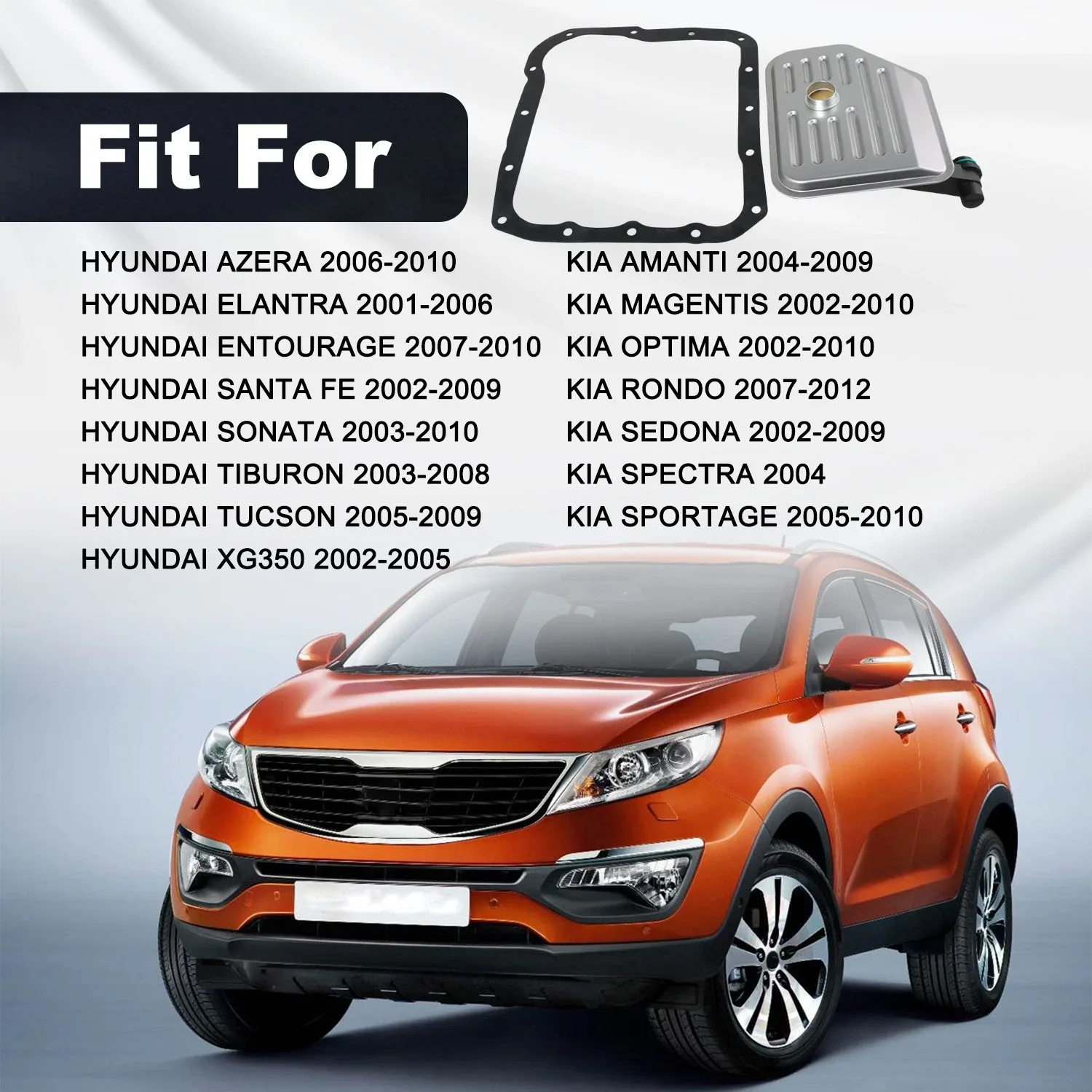 Transmission Filter Oil Pan Gasket Kit for Hyundai Santa Fe 2001-2009 New image 3