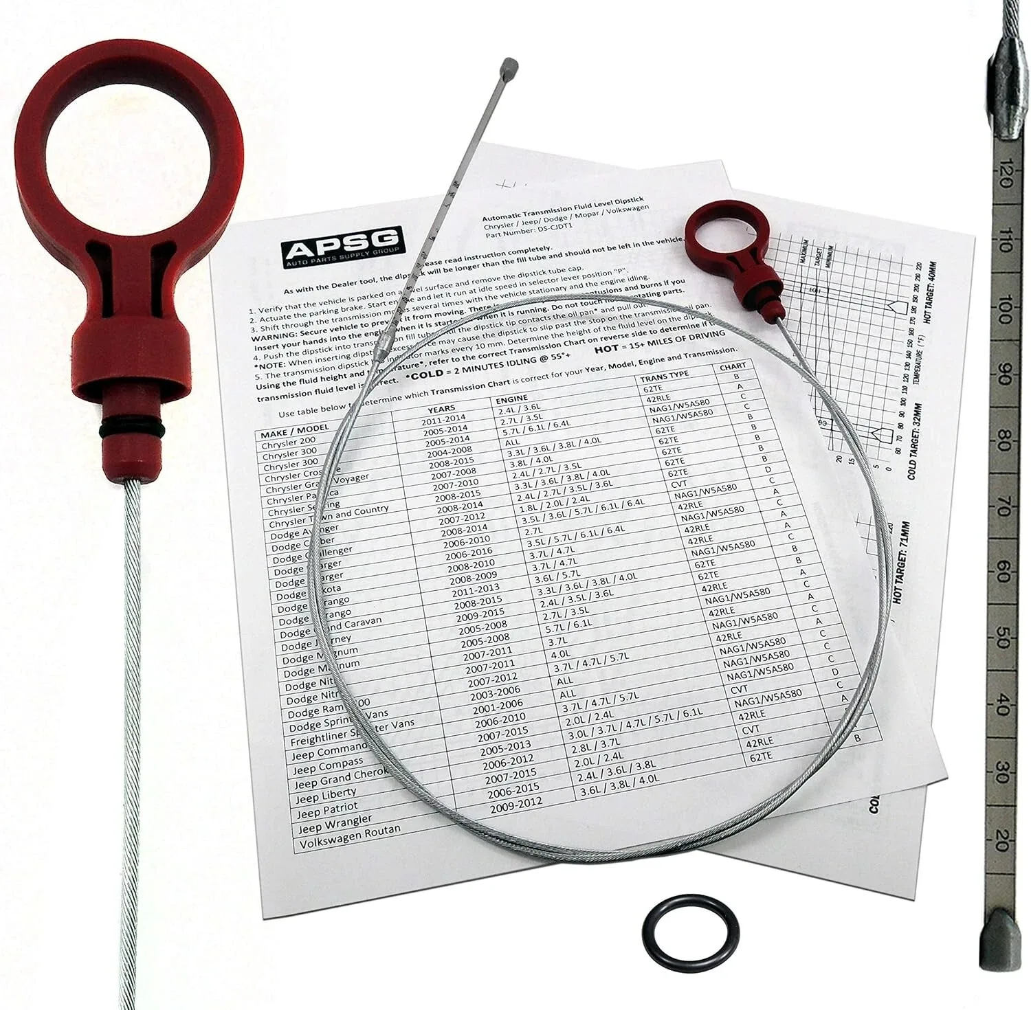 Transmission Fluid Dipstick Compatible with Chrysler Jeep Dodge VW Vehicles image 3