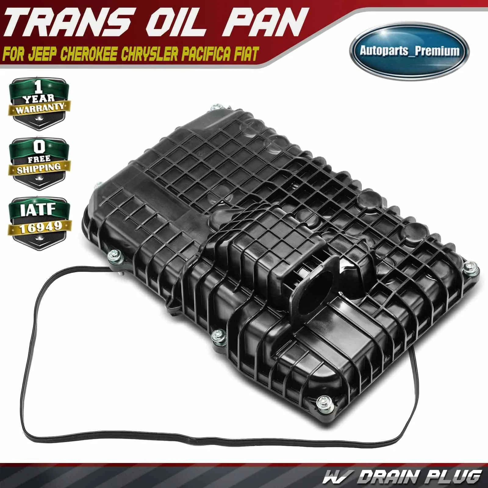 New Automatic Transmission Oil Pan for Jeep Cherokee Chrysler Pacifica Fiat 500L