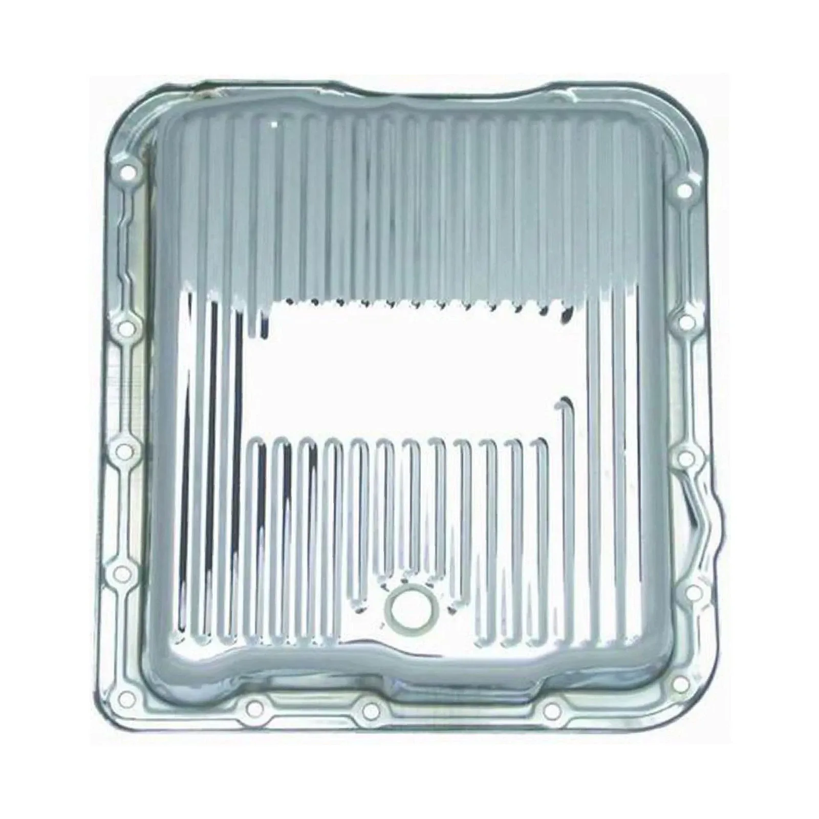 Bandit Automatic Transmission Oil Pan 7599; Finned Chrome Steel for Chevy 700R4