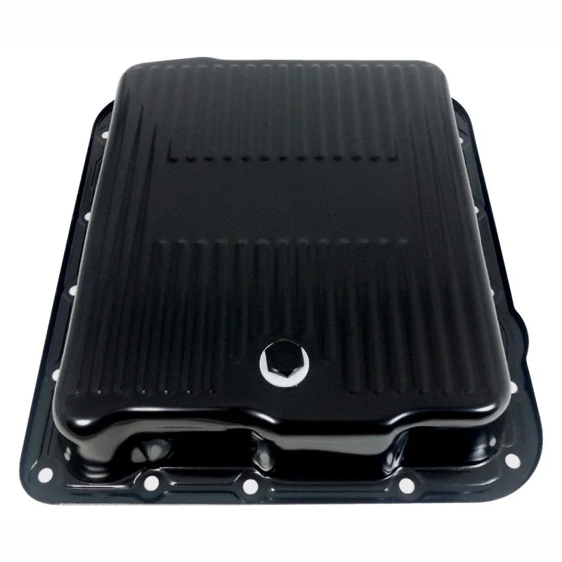 RPC Automatic Transmission Oil Pan R7599BK; Finned Black Steel for Chevy 700R4