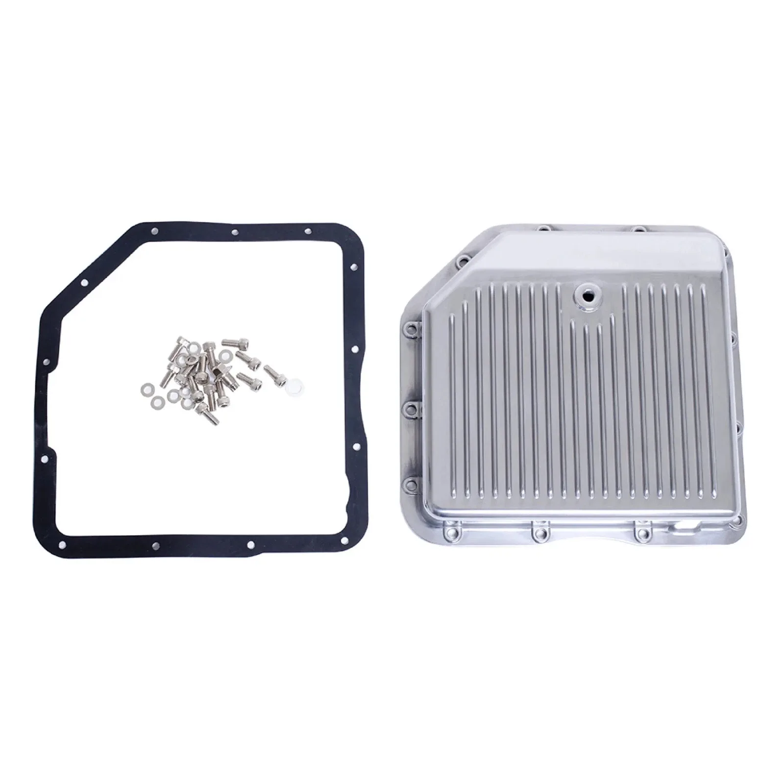 RPC Automatic Transmission Oil Pan R8491; Finned Polished Aluminum for GM TH350