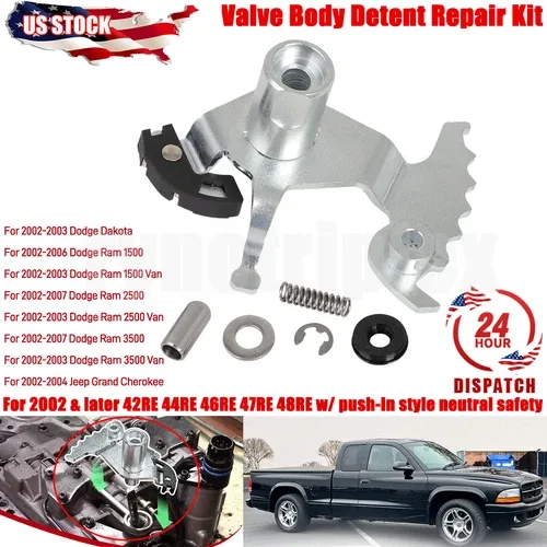 2002-2007 Dodge Ram & 2002-2004 Jeep Grand Cherokee Valve Body Detent Repair Kit for 42RE-48RE