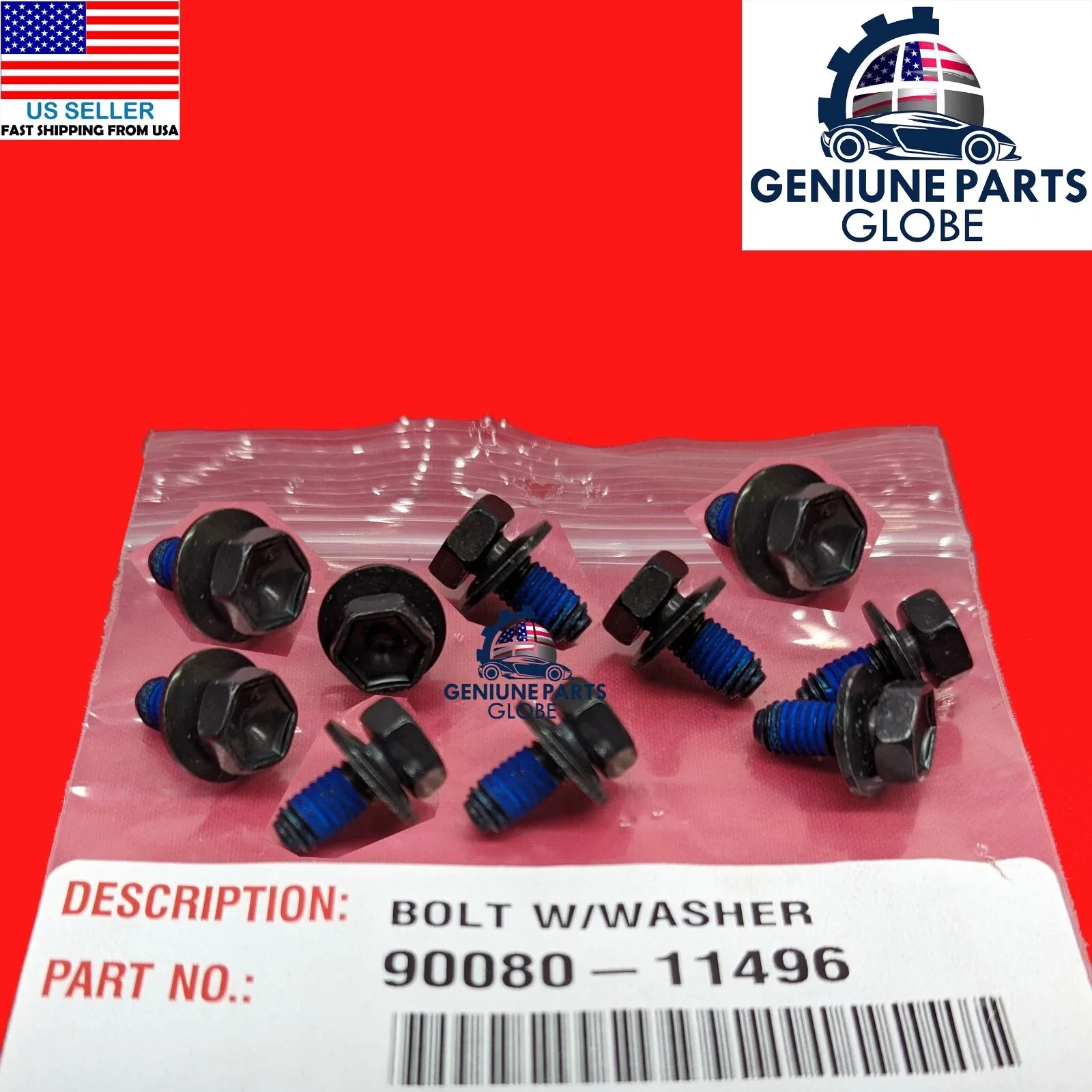 Toyota Transaxle Oil Pan Bolts Set MPN 90080-11496 image 2
