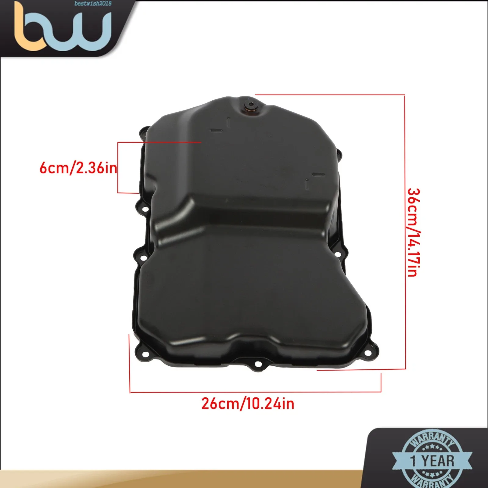 2006-2019 VW / Audi Transmission Oil Pan BW1140468TH (Fits Passat, Beetle, Tiguan, Q3) image 4