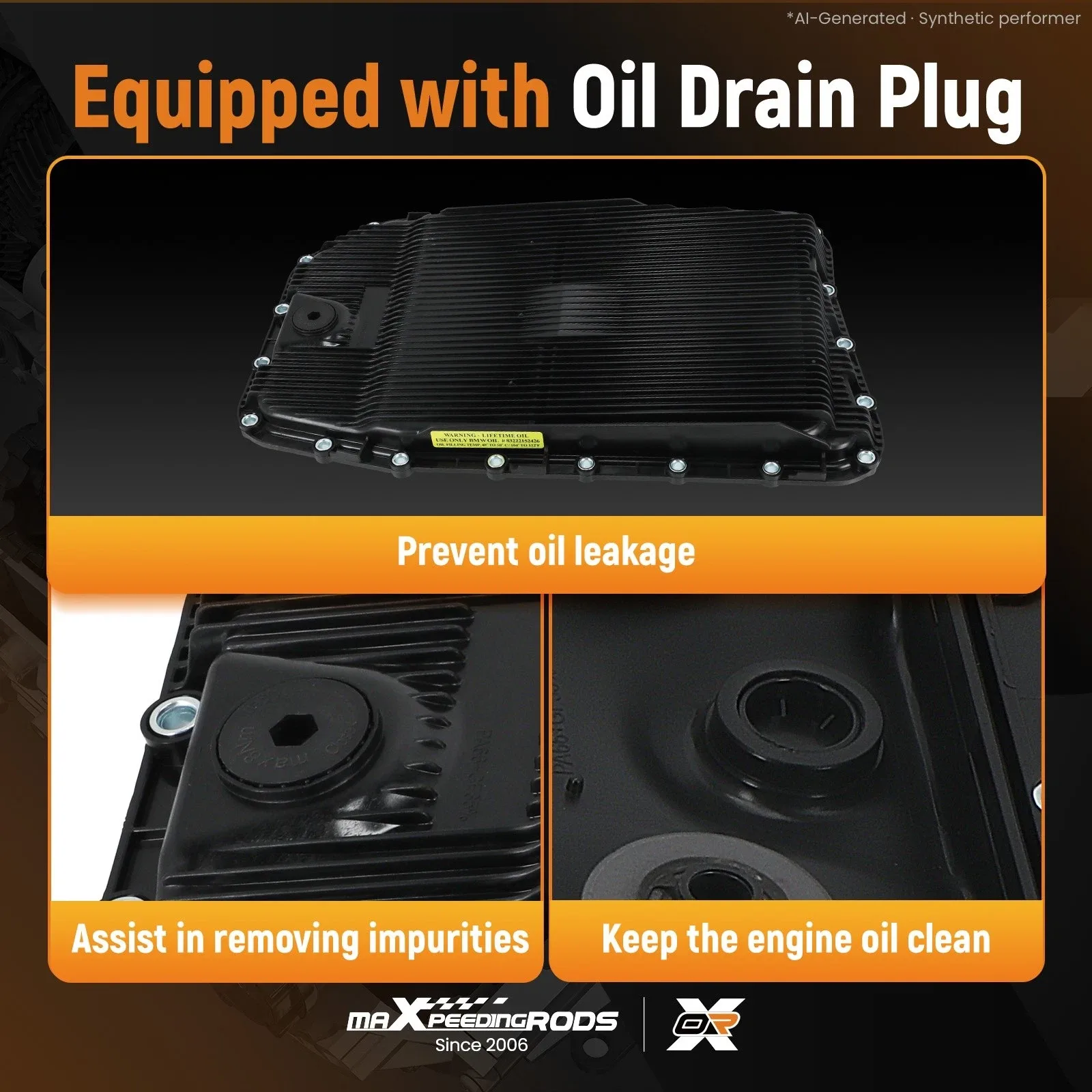 Auto Transmission Oil Pan For BMW 335d 550i X5 X6 Land Rover LR4 24117571227 image 4