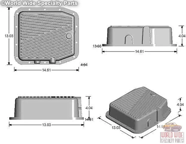 AODE, 4R70E, 4R70W, 4R75E, 4R75W HD Deep Transmission Pan, Black Powder Coat image 3