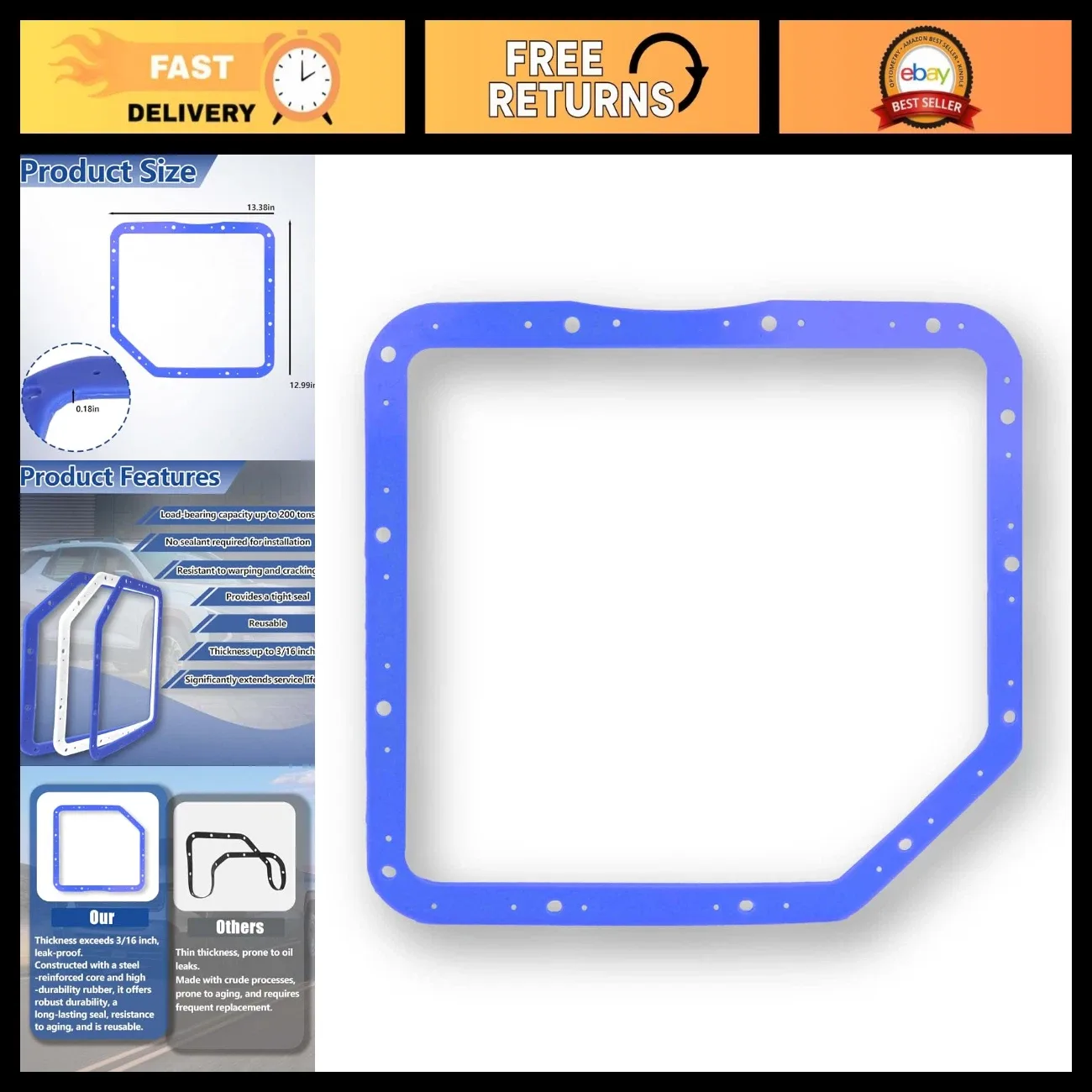 Transmission Oil Pan Gasket for Turbo 350, MPN 93102-1