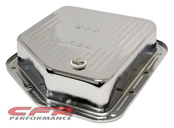 Cobra-Tek Steel Chrome Transmission Pan for Chevy/GM Turbo TH-200 — HZ-9123-C image 2