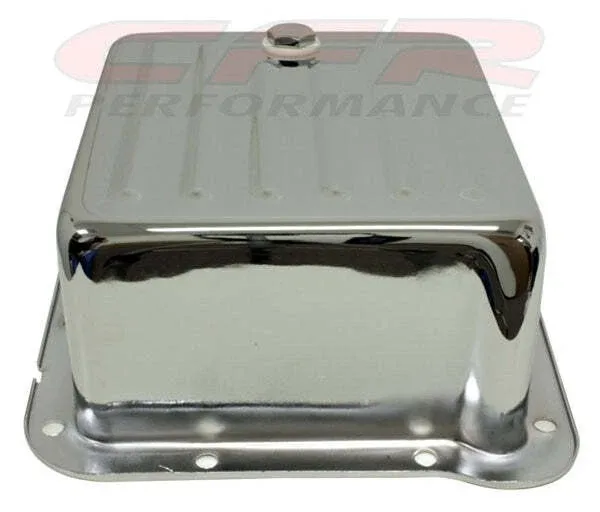 Ford C4 Transmission Deep Sump 4" Chrome Steel Pan - Cobra-Tek HZ-9530-C image 2