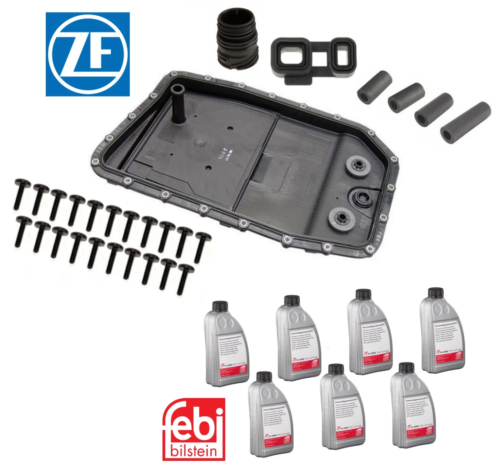 BMW Transmission Oil Pan Adapter Tube Sleeve Bolt Kit MPN 09612162305