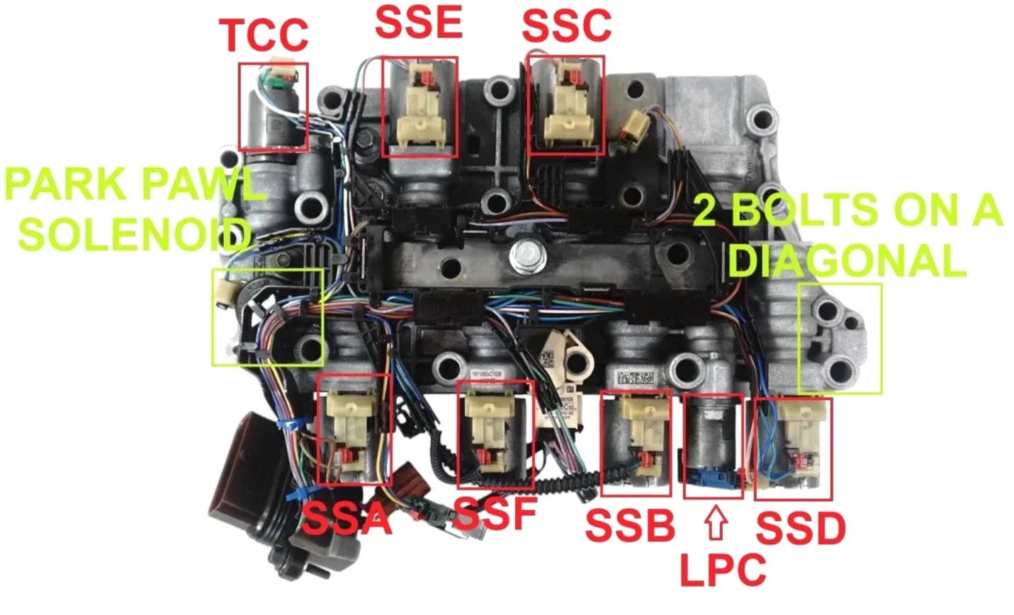 Ford 8F35 Transmission Valve Body MPN 336740A - 9 Solenoids image 2