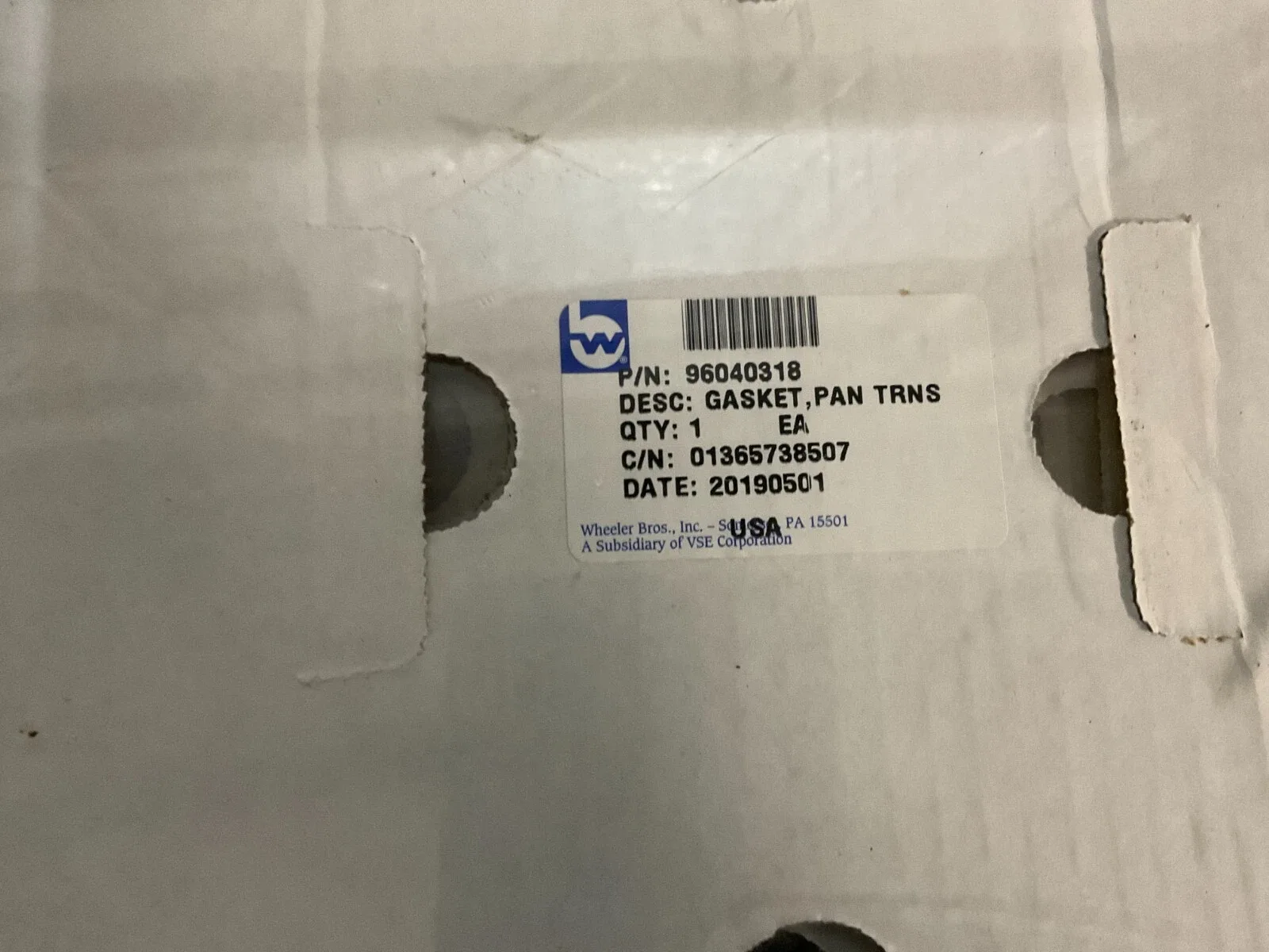 Transmission Oil Pan Gasket Kit - Wheeler Bros - P/N #96040318 image 2