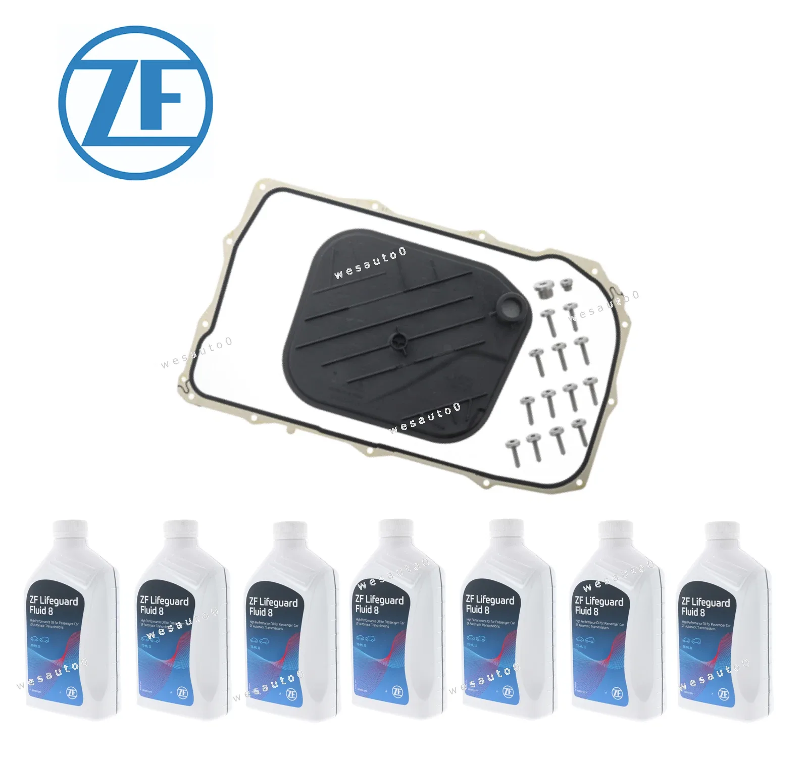 OEM ZF Transmission Oil Filter Gasket Bolt +7L ATF Fluid for BMW X3 X4 X5 X6 M