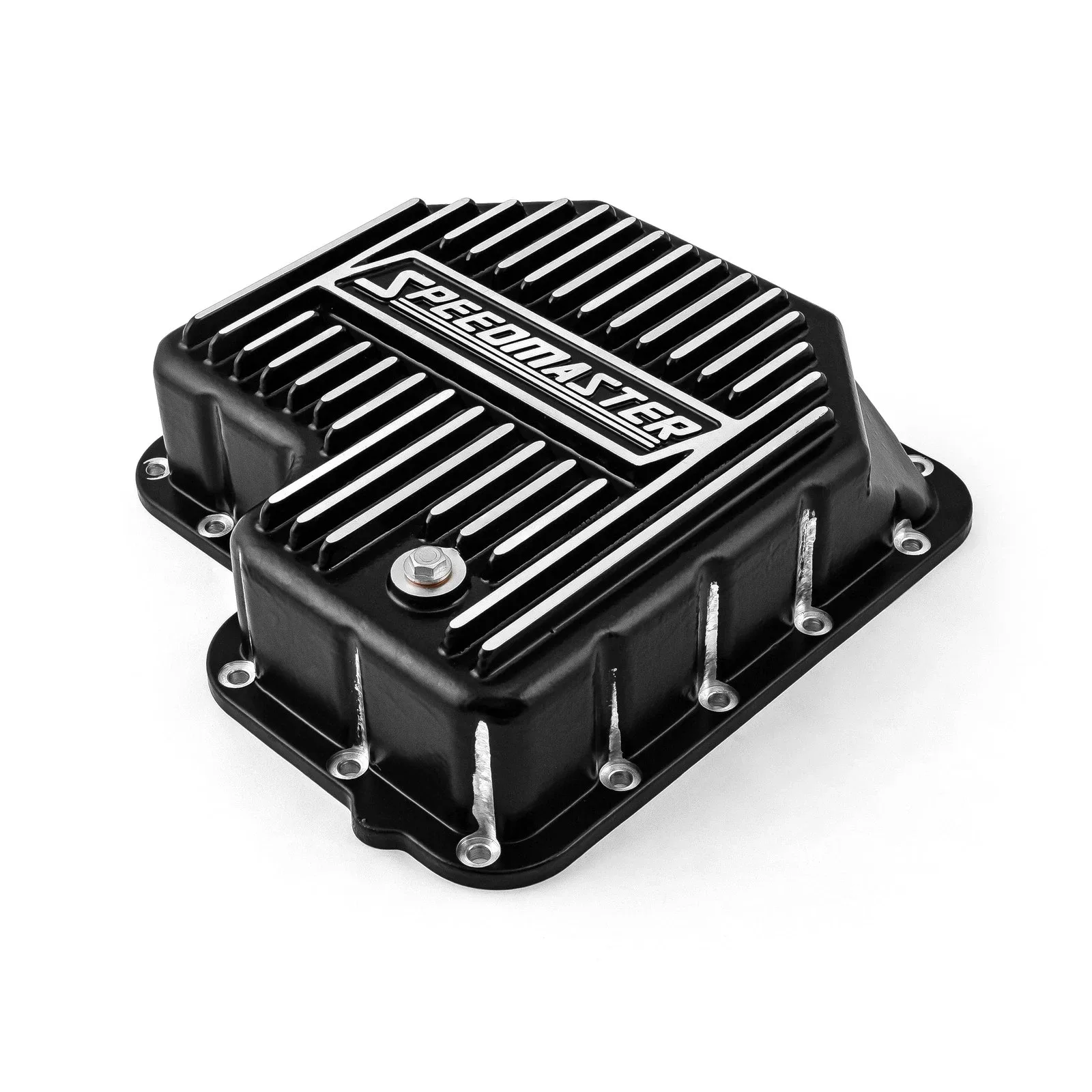 Ford C6 High Volume Transmission Oil Pan Cast Aluminum Finned Black image 2