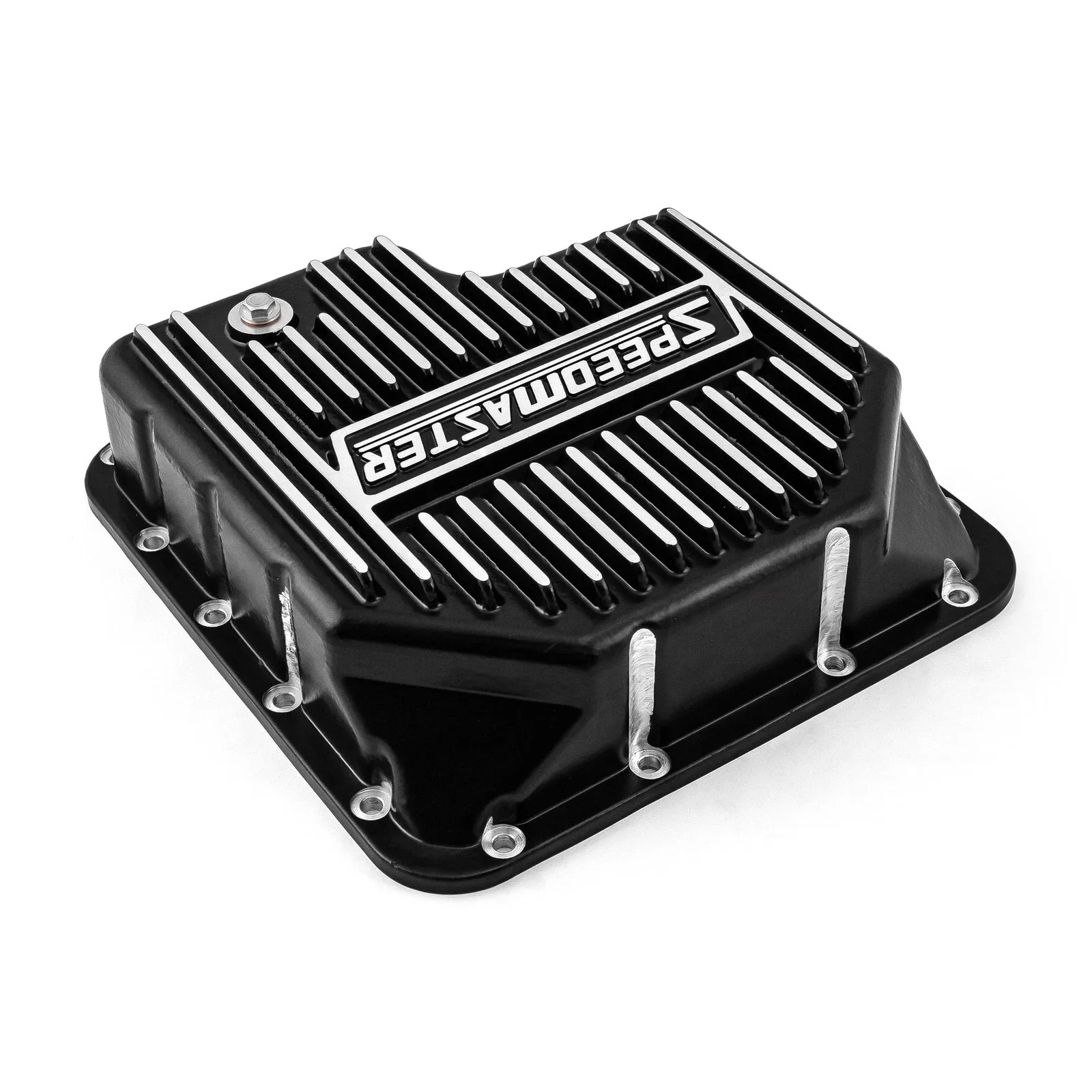Ford C6 High Volume Transmission Oil Pan Cast Aluminum Finned Black image 3