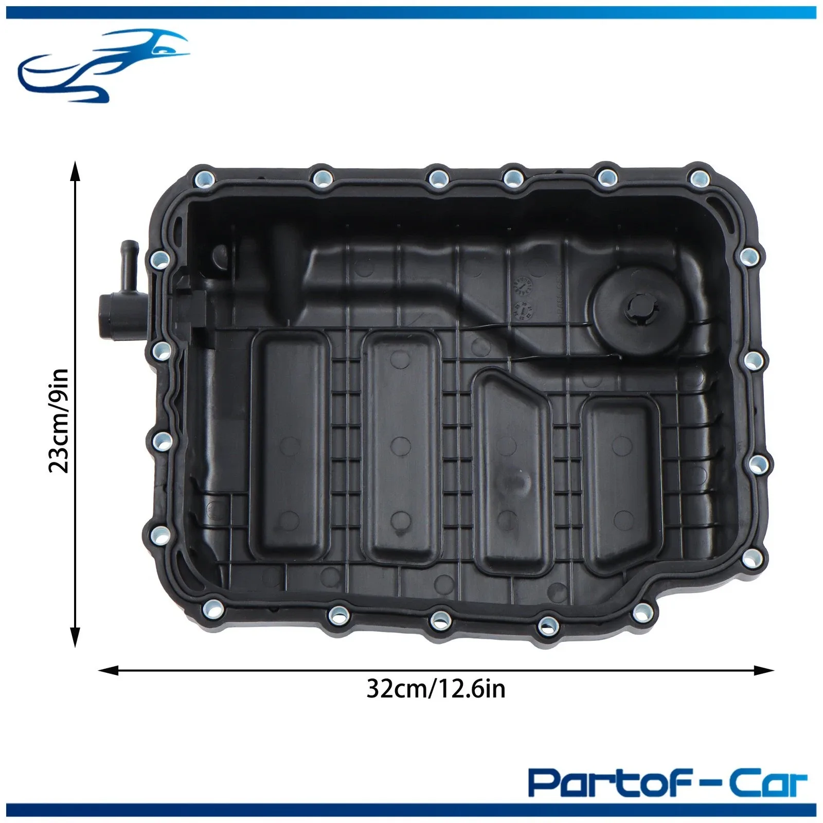 Transmission Oil Pan Automatic w/ Drain Plug For Jeep Patriot 2014-2017 L4 2.4L image 2