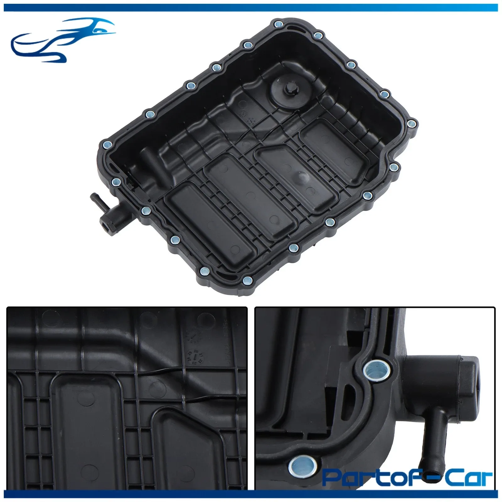 Transmission Oil Pan Automatic w/ Drain Plug For Jeep Patriot 2014-2017 L4 2.4L image 3