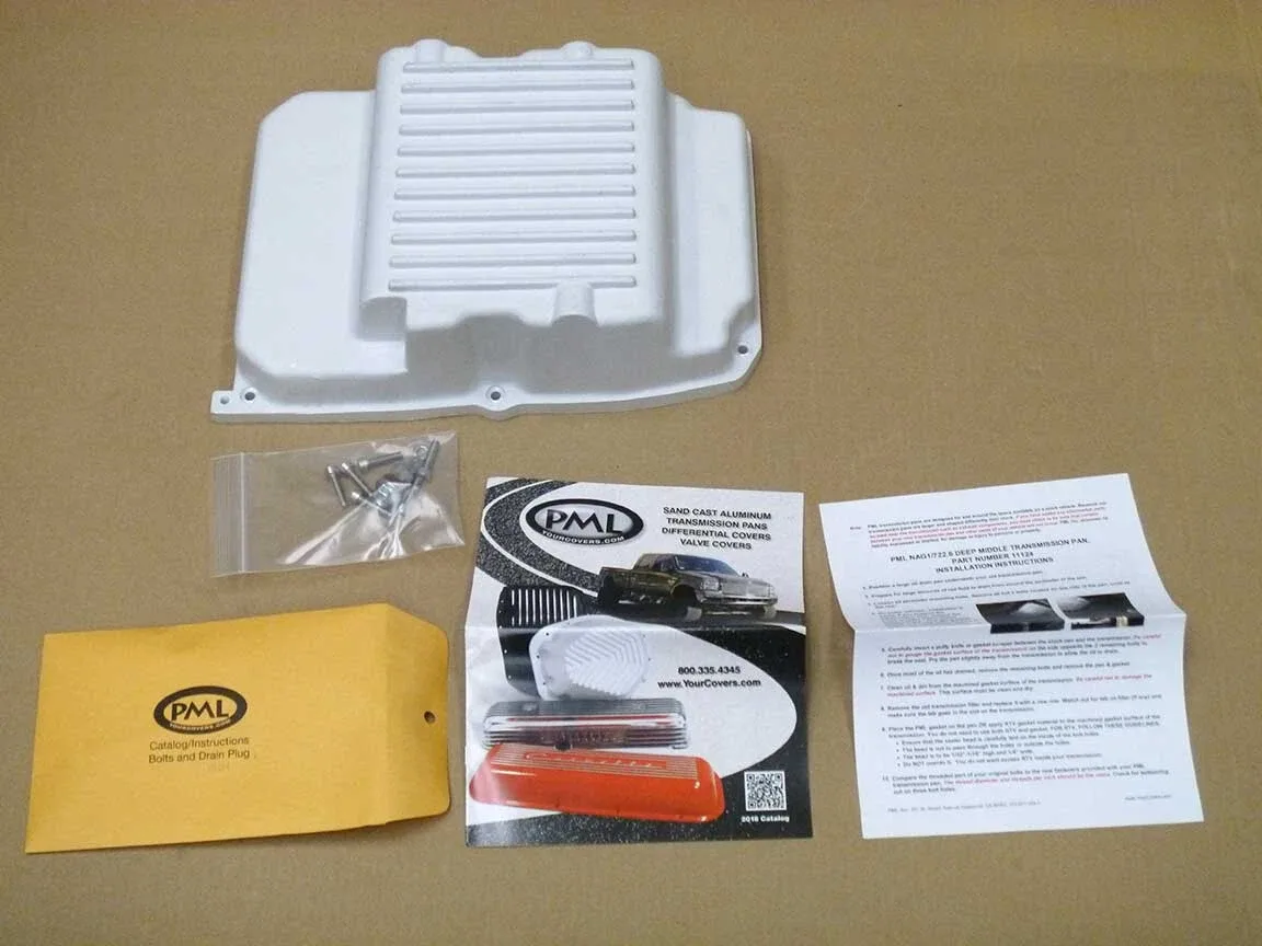Dodge NAG1 Deep Middle Transmission Pan, Extra Cap. - Cast Aluminum image 4