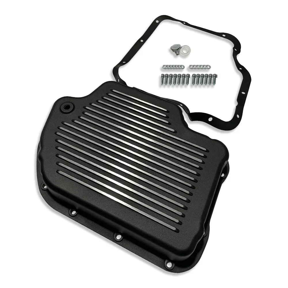 For GM Turbo TH400 Aluminum 2 1/4" Depth Transmission Oil Pan Black Coated image 3