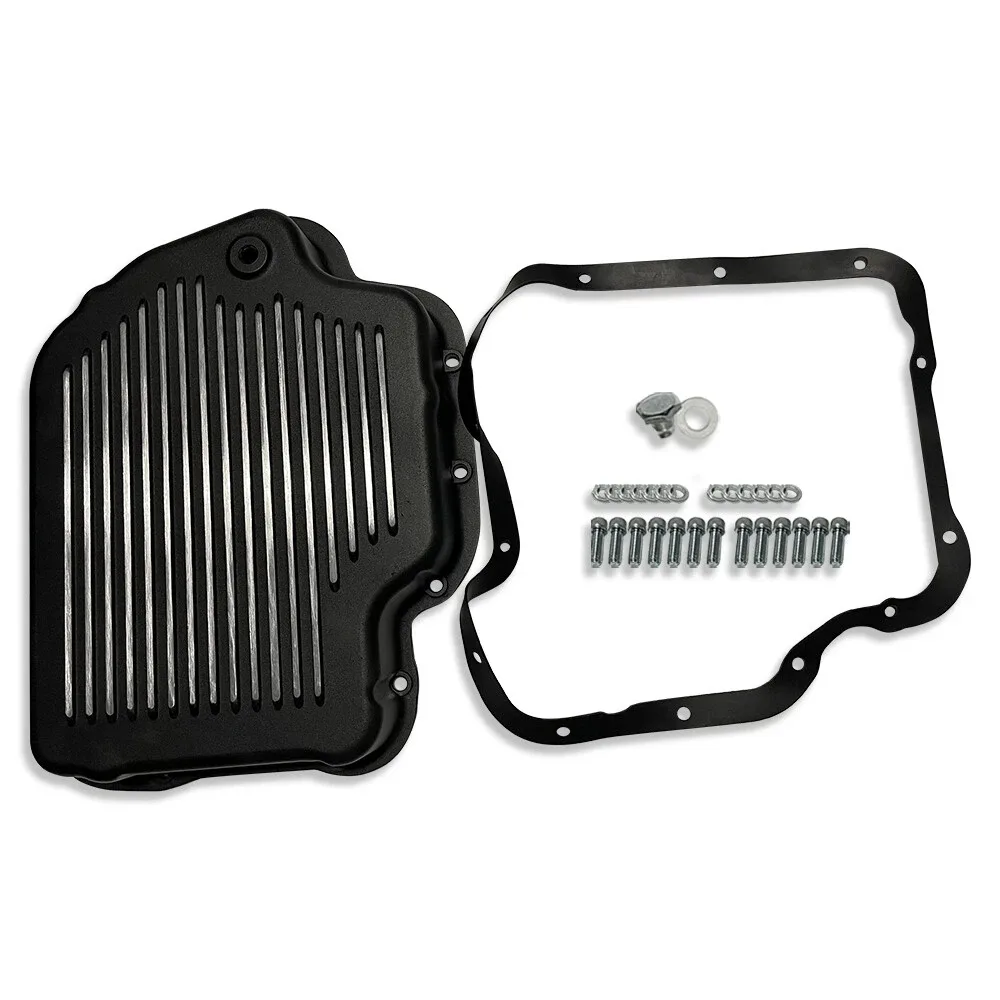 For GM Turbo TH400 Aluminum 2 1/4" Depth Transmission Oil Pan Black Coated image 4
