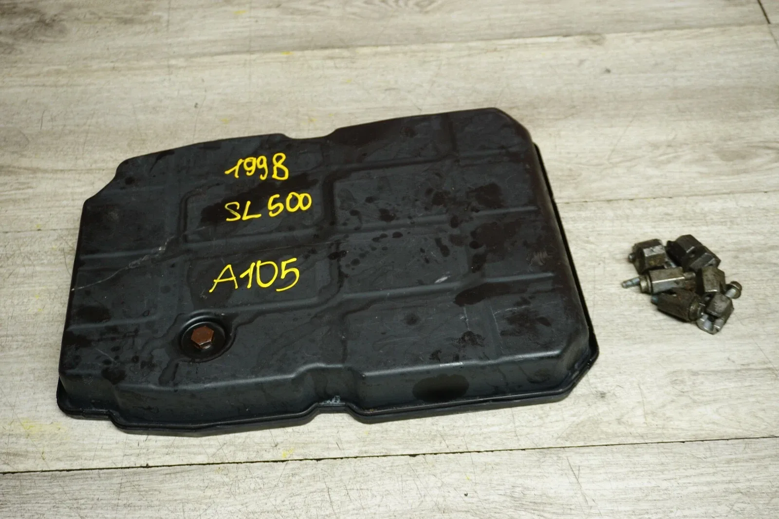 1996-1998 MERCEDES SL500 R129 5.0L V8 GAS AUTO TRANSMISSION GEARBOX OIL PAN OEM image 3