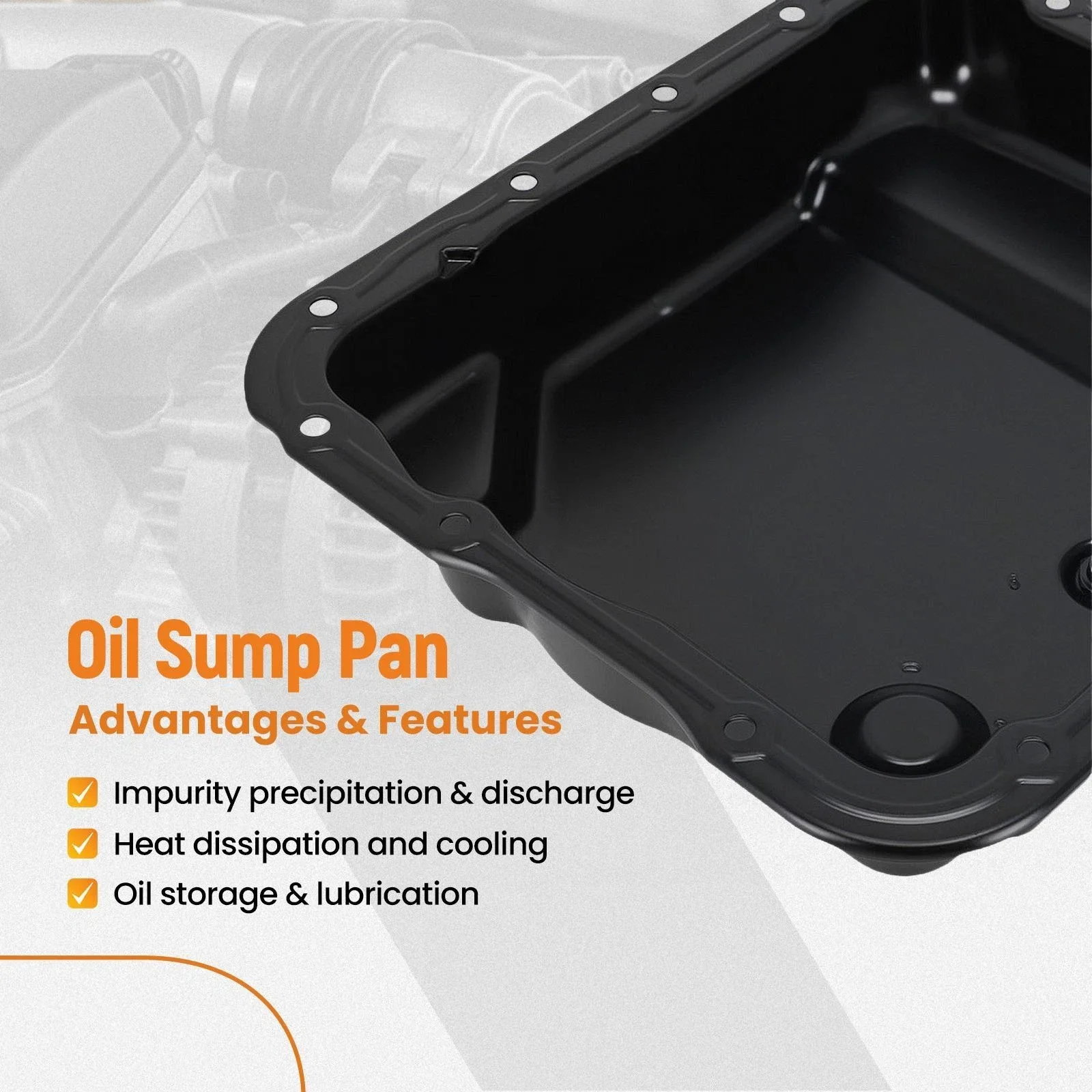 Auto Trans Oil Pan for Isuzu 4L60-E 2003-2008 24209295 16-Bolt Steel image 2