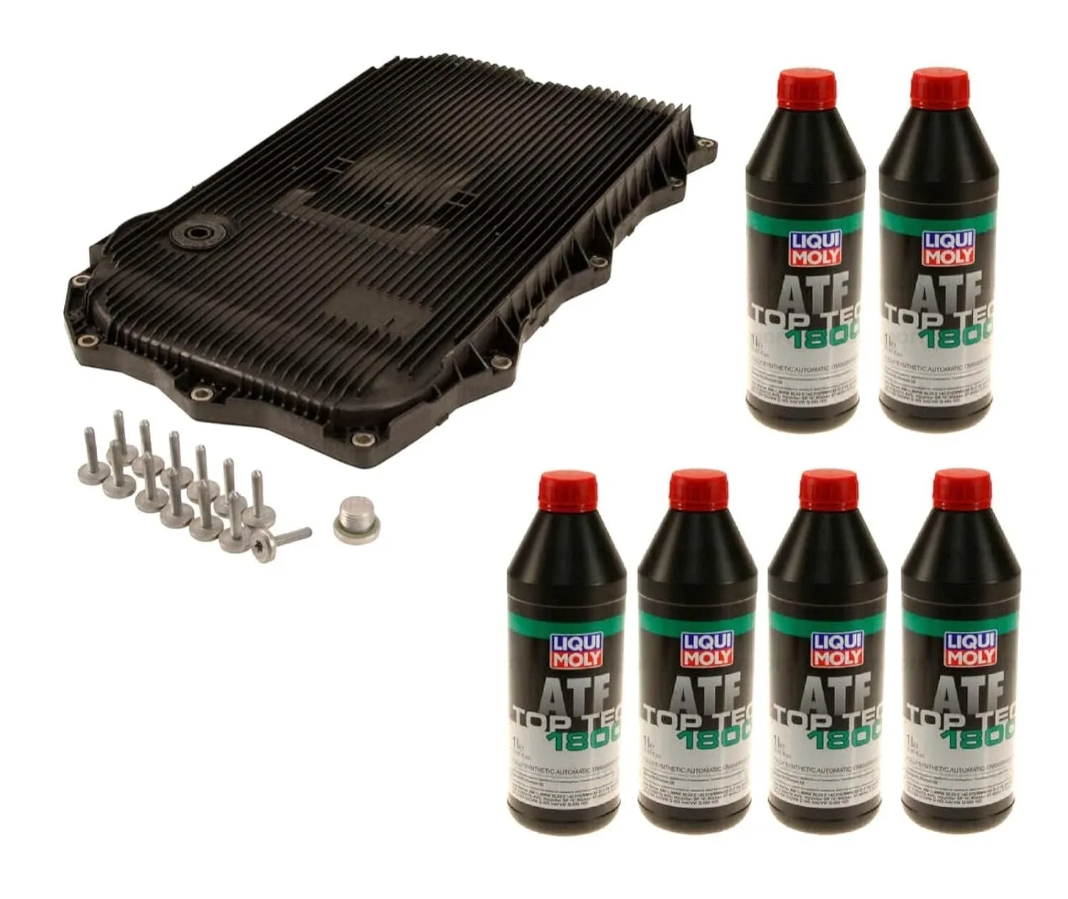 BMW ZF 8HP70 Transmission Service Kit Oil Pan Filter Bolts + 6L Liqui Moly Fluid