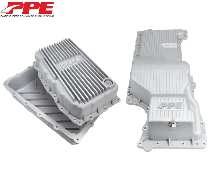 PPE Deep Raw Aluminum Transmission & Oil Pan Kit For 2020-2024 GM 3.0L Duramax