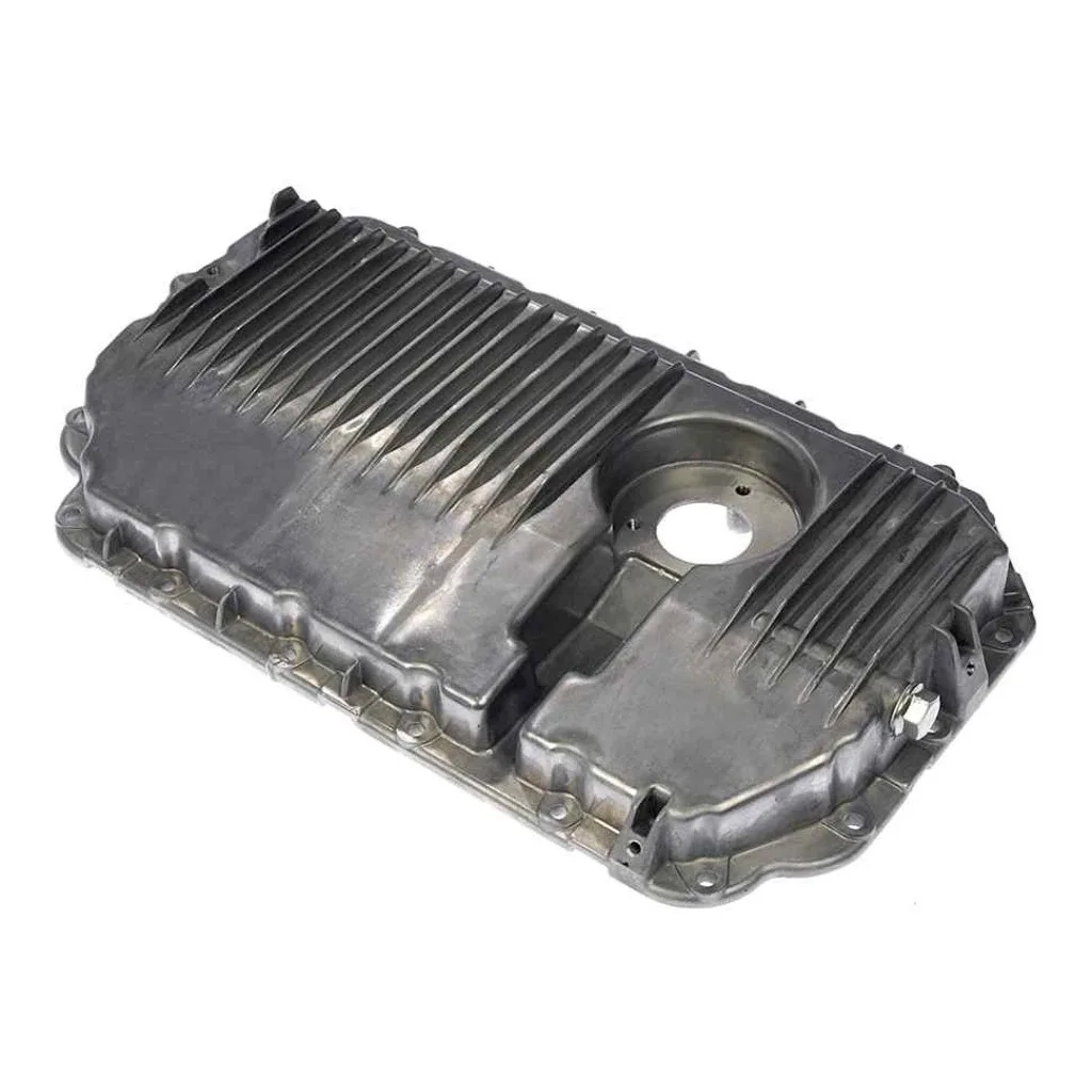 For Audi A4/A4 Quattro 2005-2008 Engine Oil Pan Aluminum Metallic Gray Wet Sump