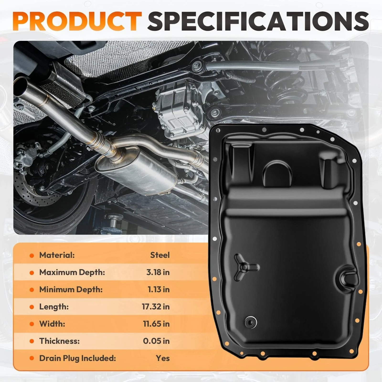 24222657 6L80 Transmission Oil Pan For 06-19 Chevy Silverado GMC Cadillac Hummer image 3