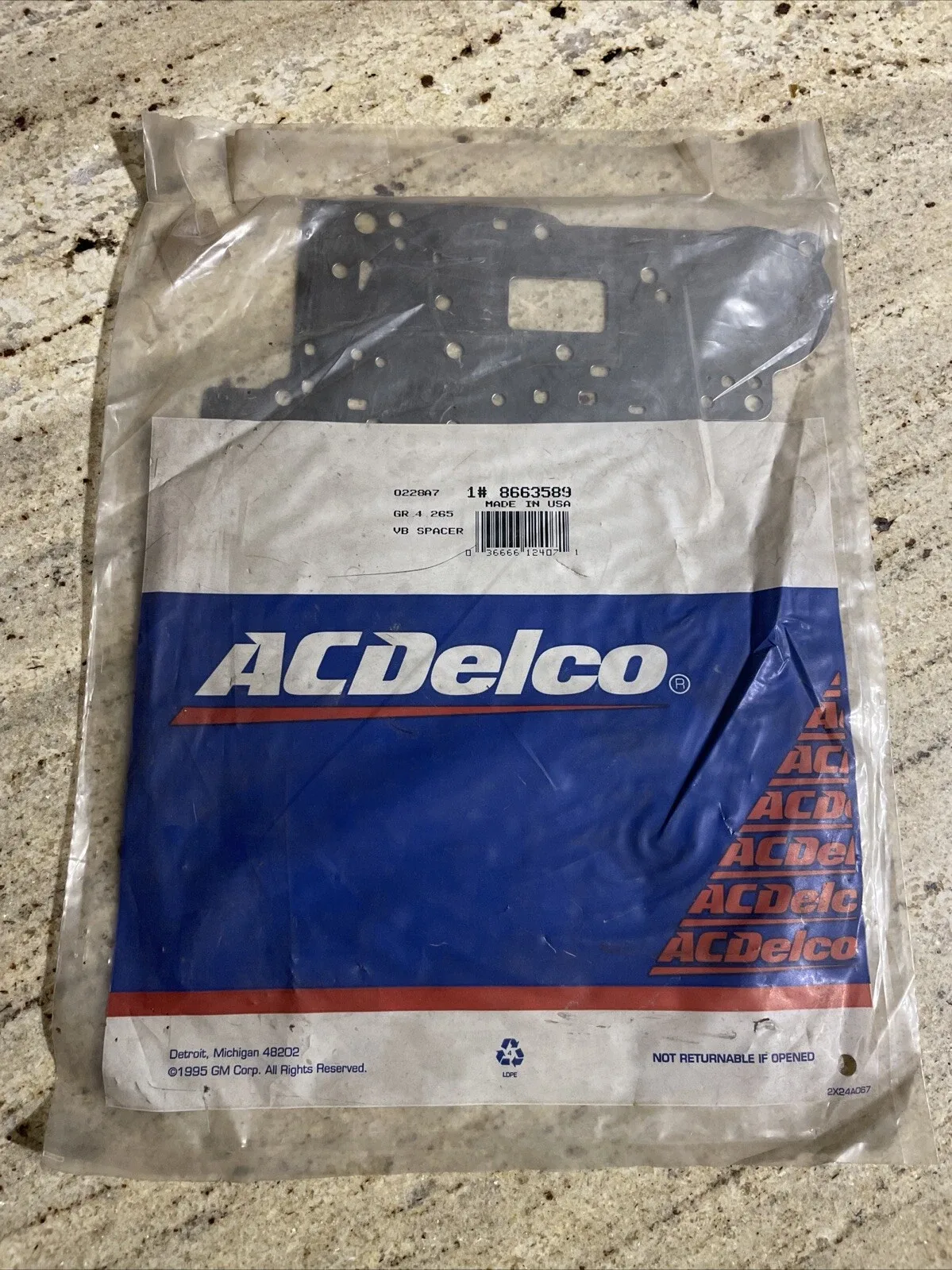 1985-1991 Chevy Automatic Valve Body Spacer Plate ACDelco 8663589