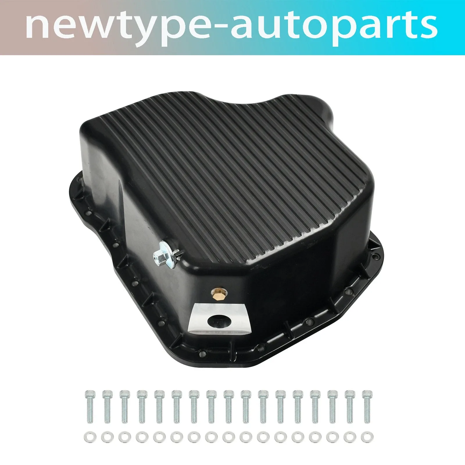 High-Capacity Cast Aluminum Engine Oil Pan For 2001-2010 GM 6.6L Duramax Black
