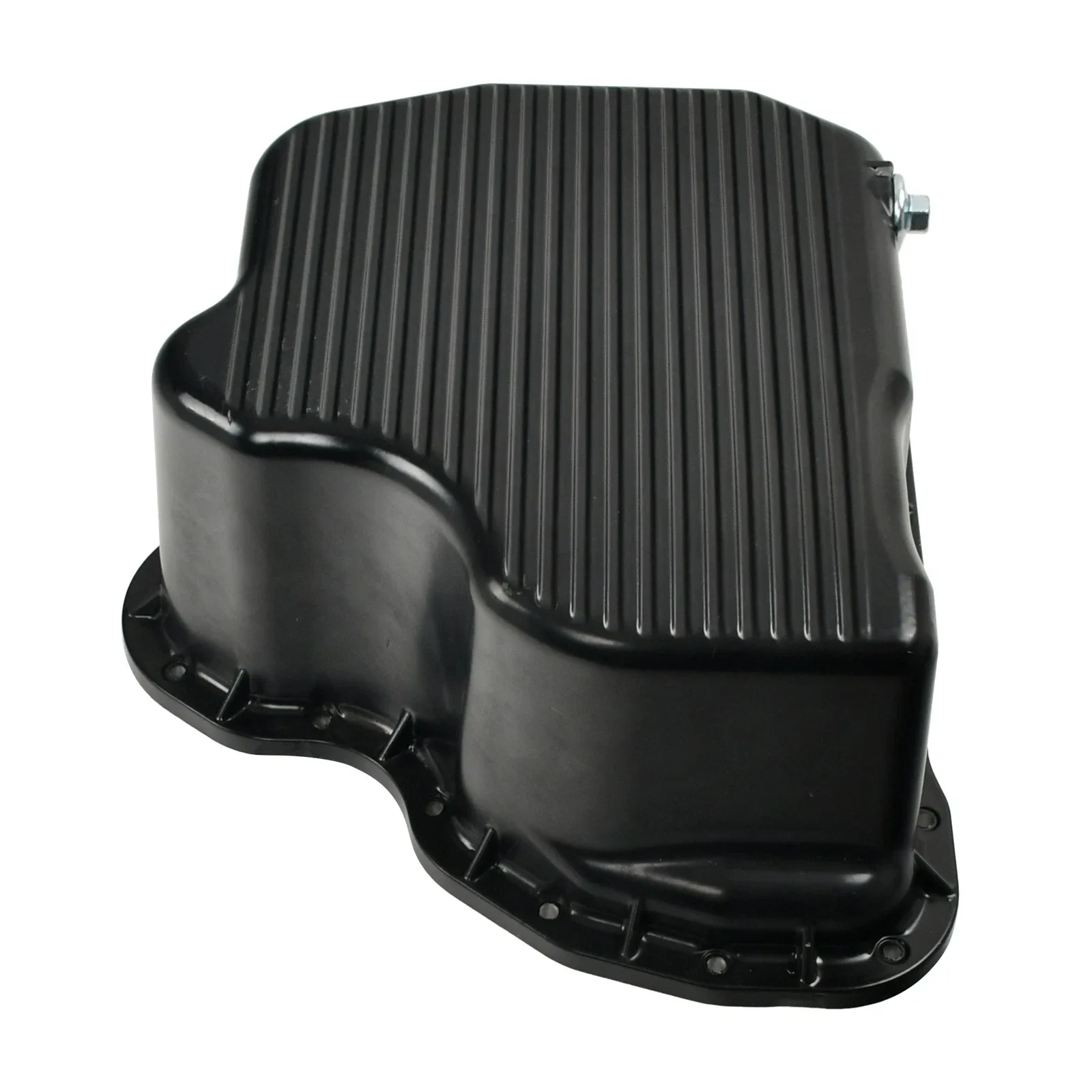 2001-2010 GMC Sierra / Chevrolet Silverado 6.6L Cast Aluminum Engine Oil Pan - Black image 3