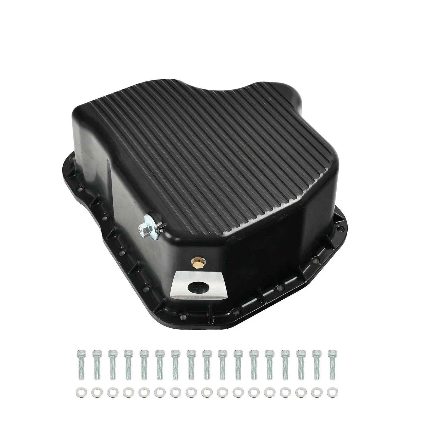 2001-2010 GMC Sierra / Chevrolet Silverado 6.6L Cast Aluminum Engine Oil Pan - Black