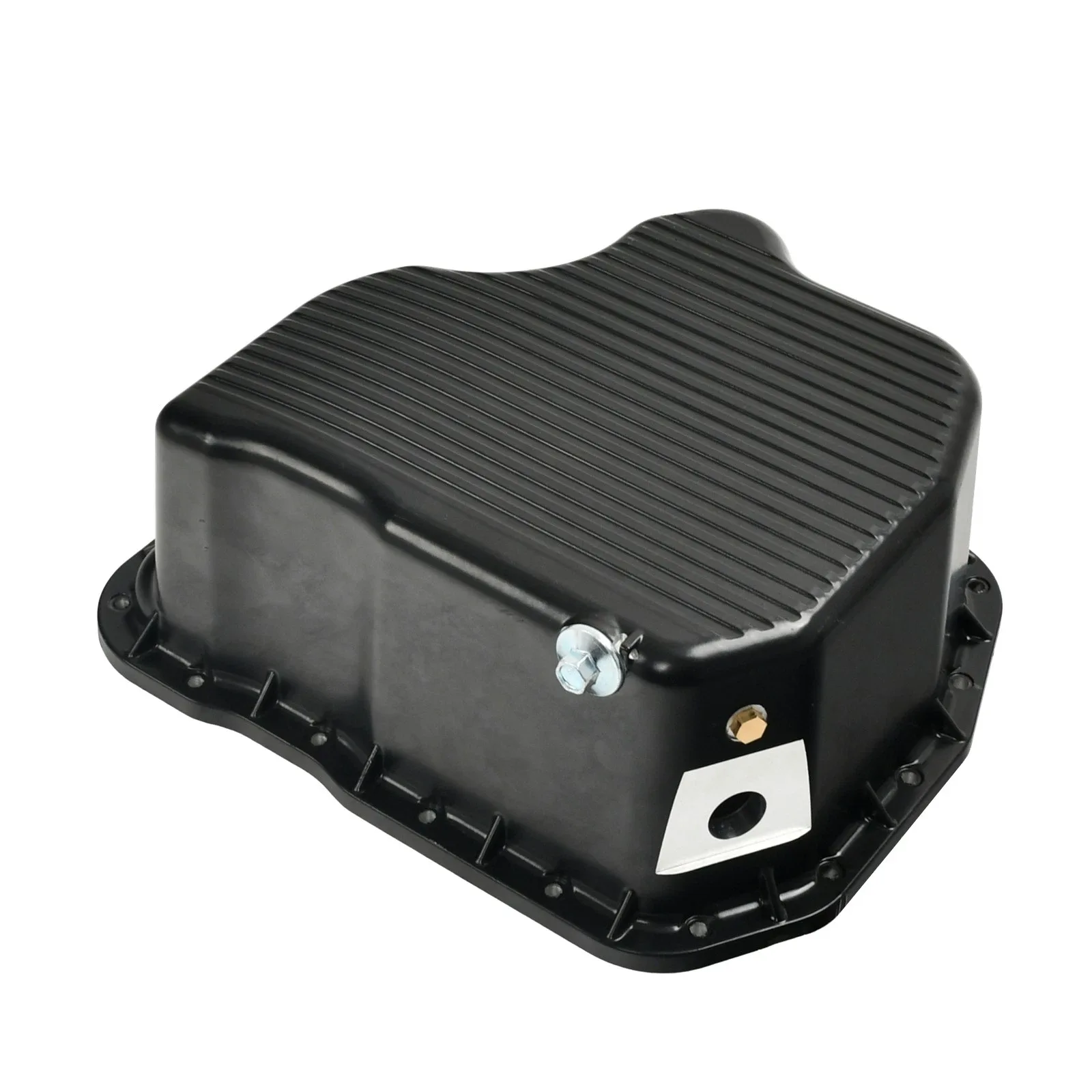 For 2001-2010 GM 6.6L Duramax High-Capacity Engine Oil Pan Cast Aluminum Black image 4