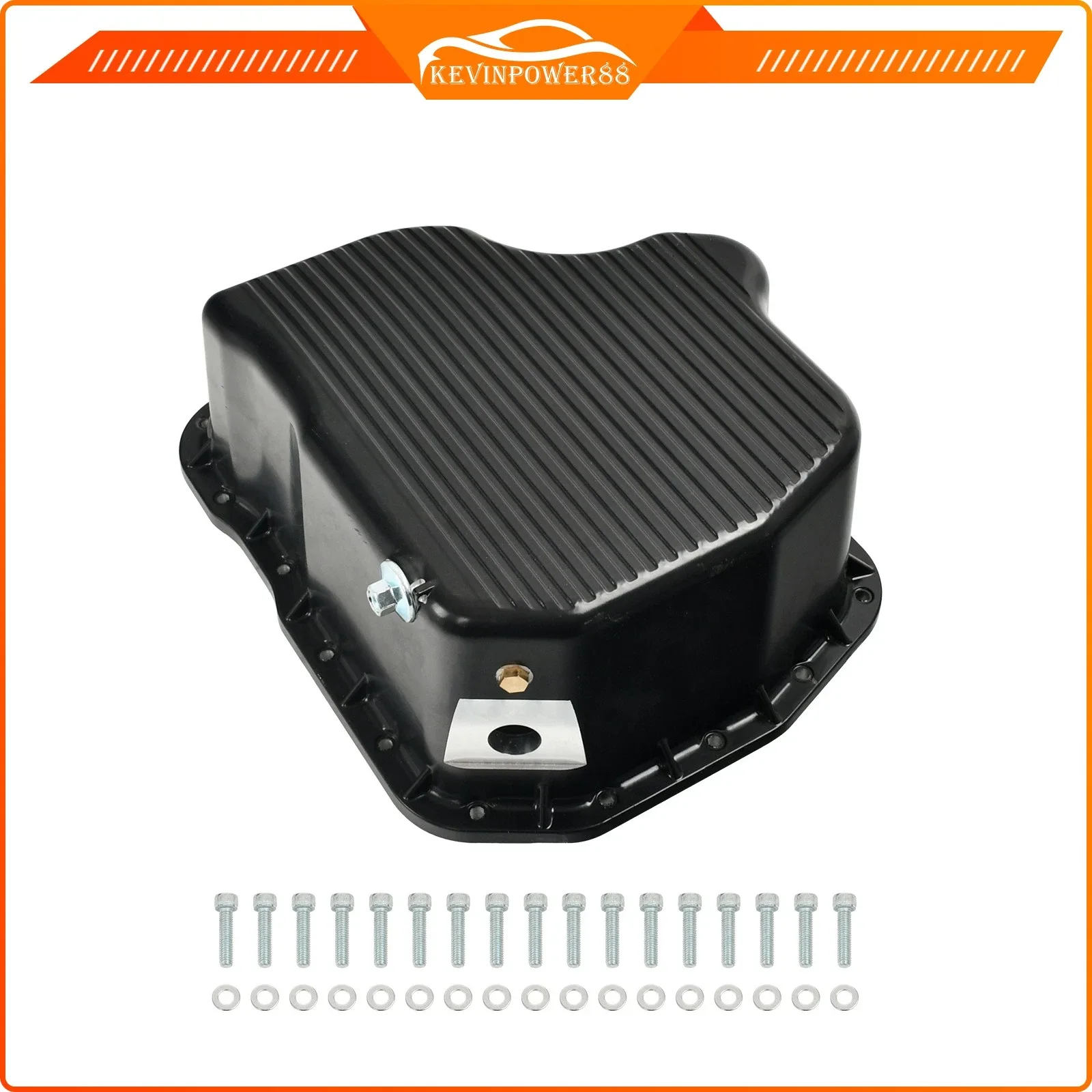 For 2001-2010 GM 6.6L Duramax High-Capacity Engine Oil Pan Cast Aluminum Black